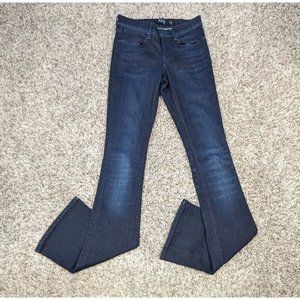AYR Jeans Women's Size 27 x 34 Skinny Flare Dark Wash Blue Stretch